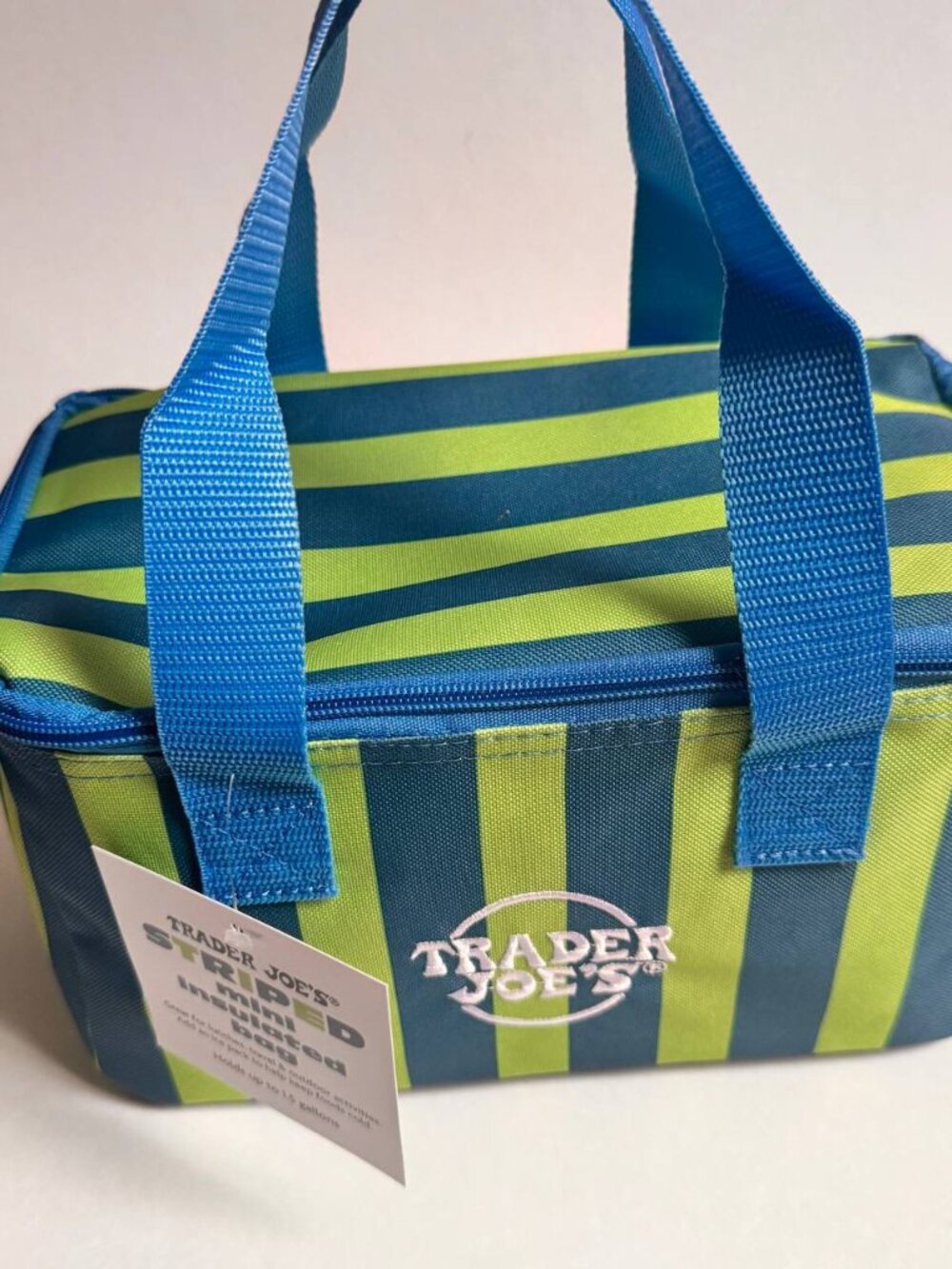 NWT!  LAST ONE!  Trader Joe's Trending MINI insulated cooler bag with a zipper